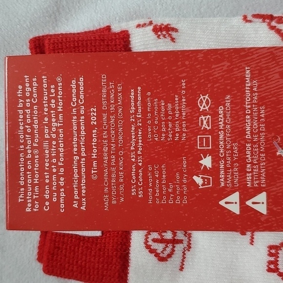 NWT Tim Hortons Camp Day Unisex Socks - Picture 4 of 6